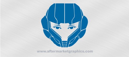 Metroid Samus Aran Helmet Decal 02